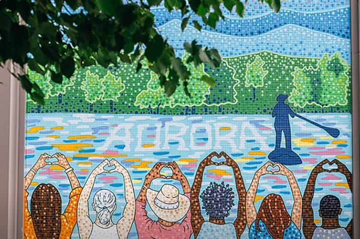 Aurora mural.
