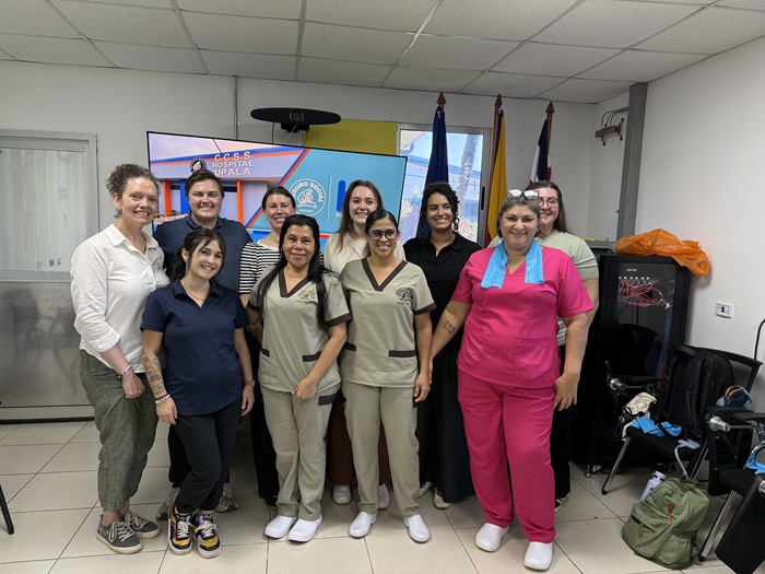 CU PT students and faculty alongside medical staff at Upala Hospital.