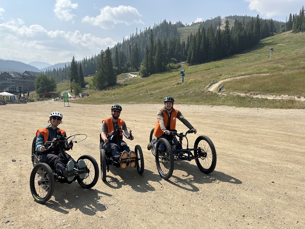 Students using handbikes in Winter Park.
