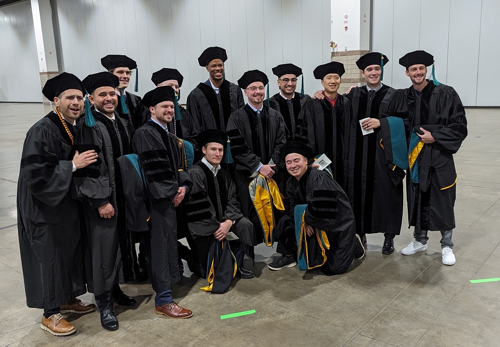 Photo of the male graduates of the class of 2023