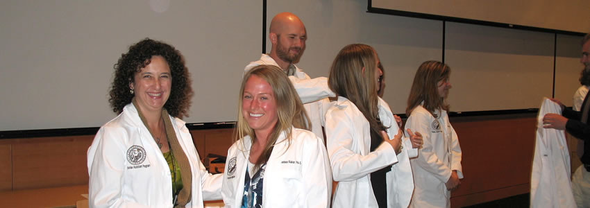 PA students receiving their white coats