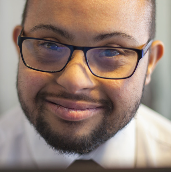 Man with Down syndrome