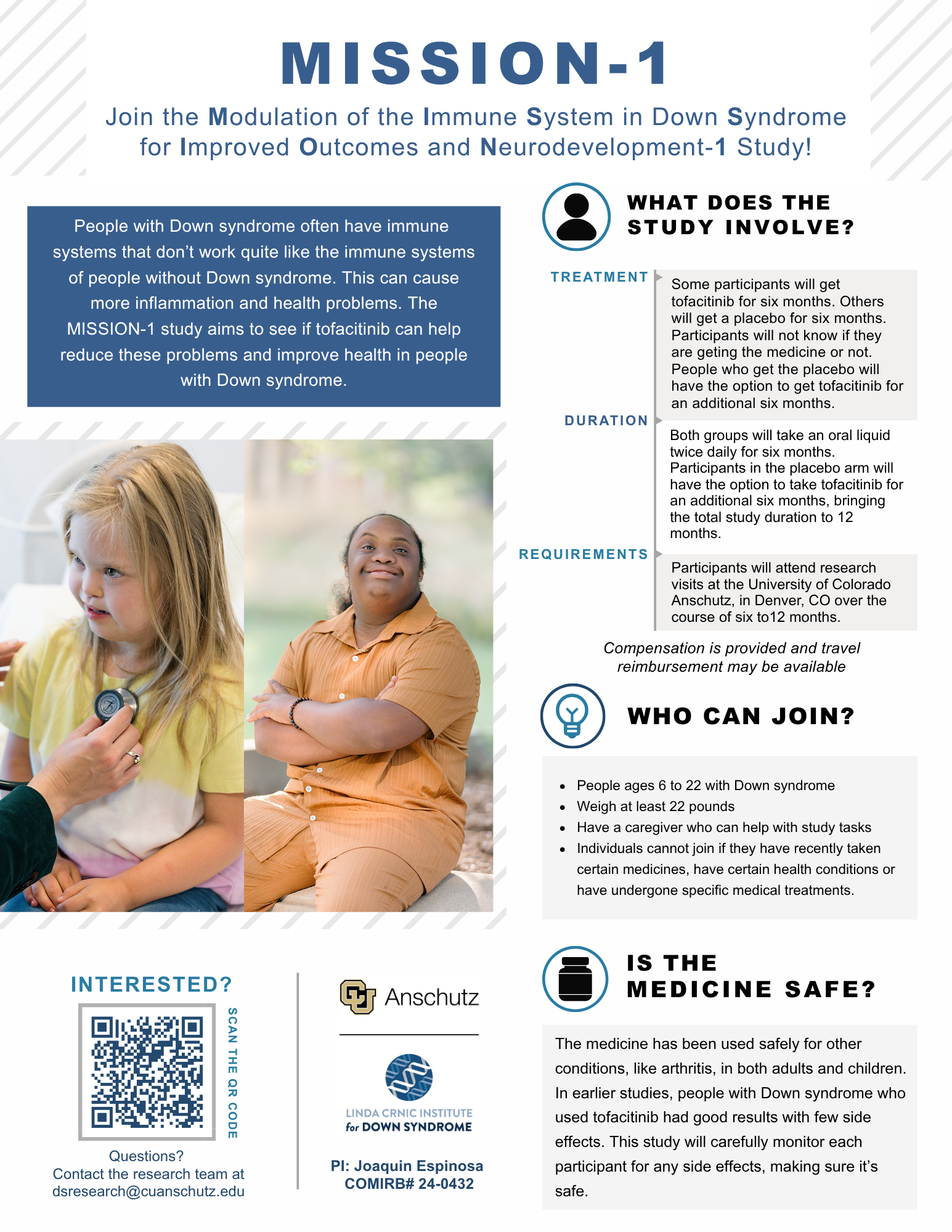 MISSION-1 Clinical Trial recruitment flyer