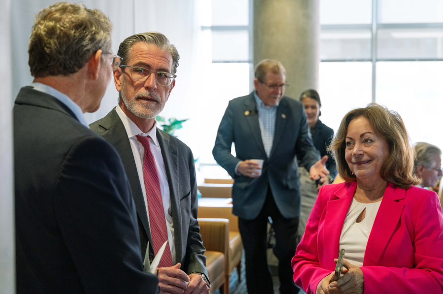Dean John Sampson and Lt gov picture from Statewide Conversation on Long COVID event