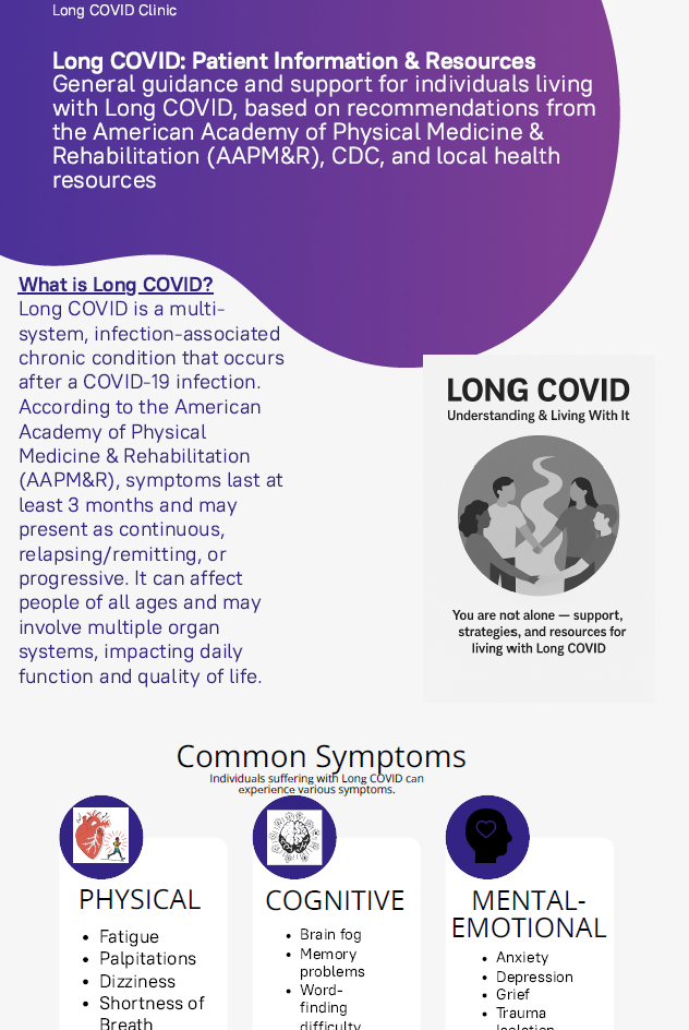 Long COVID Tip Sheet for patients