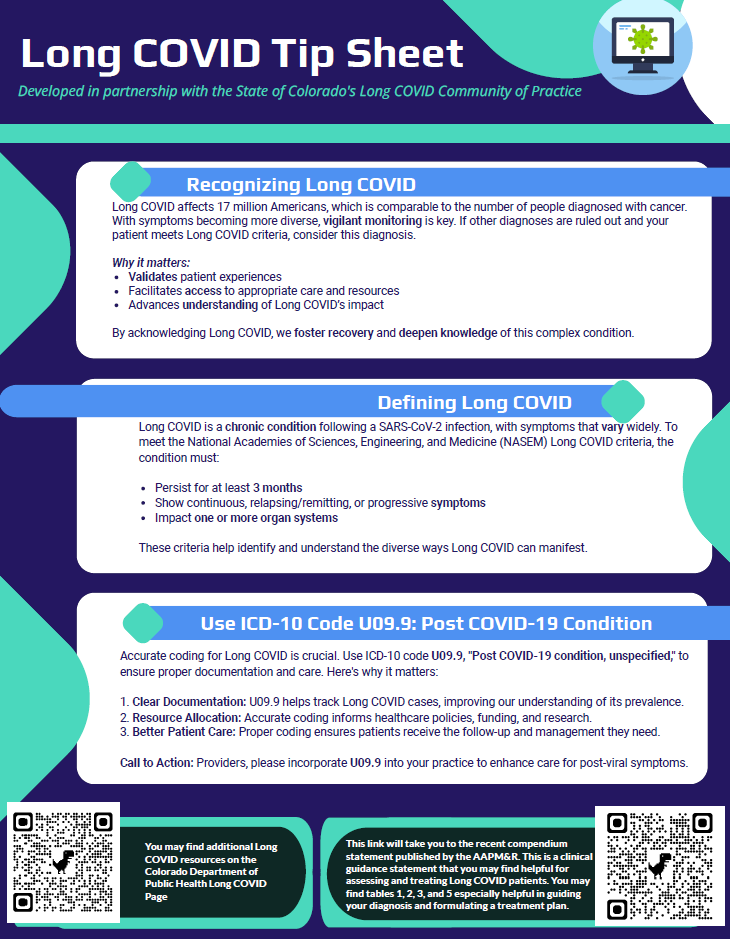 Long COVID Tip sheet page 1