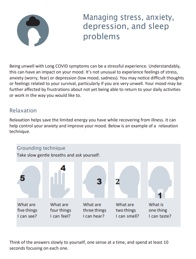 Vanderbuilt University Mental Health Pamphlet for Long COVID