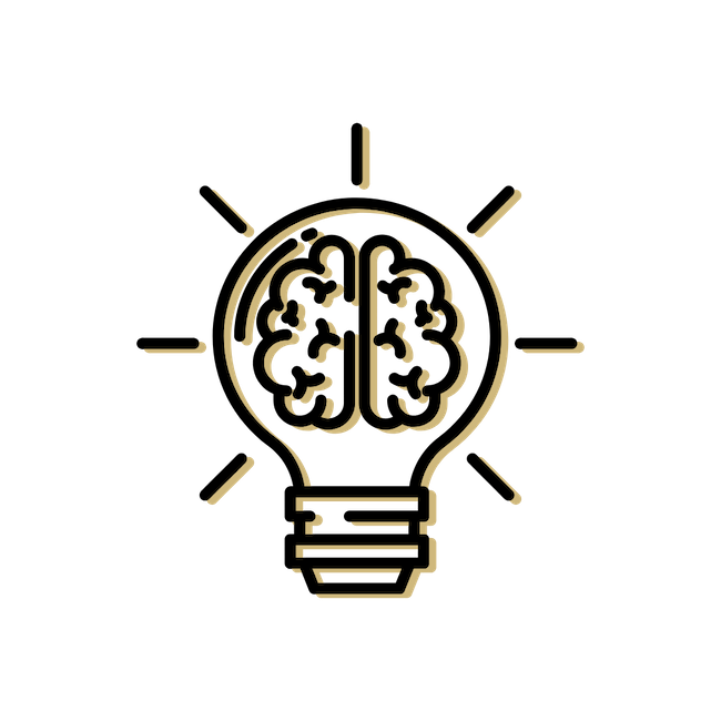 Lightbulb with brain